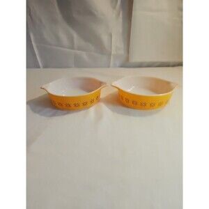 Vintage Pyrex 471 Town & Country Set of 2 1 Pint Casserole Baking Dish